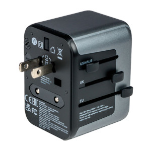 ADATTATORE DA VIAGGIO VERBATIM UTA-03 PD30W / QC / 2XUSB / 2XTYPE-C COD. 49545