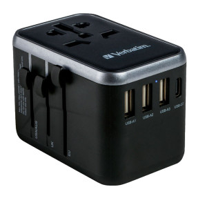 ADATTATORE DA VIAGGIO UTA-04 PD61W / QC / 3XUSB / 2XTYPE-C VERBATIM COD. 49546