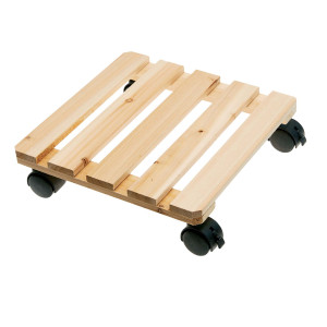 TROLLEY PORTAVASO IN LEGNO 30X30CM COD. 5151