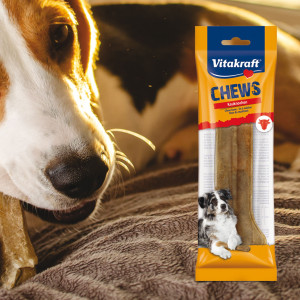 MASTICATIVI CHEWS - OSSO PER CANI 100 PELLE DI BOVINO 14CM COD. 024