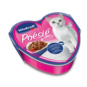 POE'SIE PER GATTI GUSTO MERLUZZO CON PASTA E POMODORO 85GR