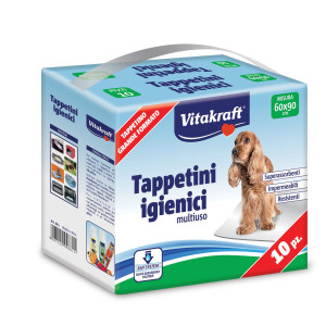 CONFEZIONE DA 10 TAPPETINI IGIENICI MULTIUSO 60X90CM PER CANI GATTI COD. 861