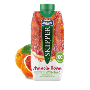 SUCCO SKIPPER GUSTO ARANCIA ROSSA BRICK 330ML ZUEGG COD. ZUFRO CONFEZIONE DA 18