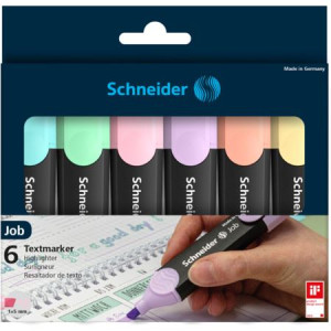 ASTUCCIO 6 EVIDENZIATORI JOB PASTEL ART. 115097