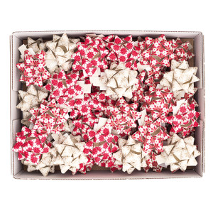 50 STELLE NASTRO CARTA ERBA 15MMXD6,5CM FANTASIE ASSORTITE NATALE BRIZZOLARI COD. 02740500