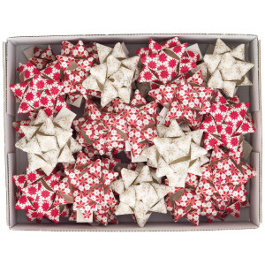 36 STELLE NASTRO CARTA ERBA 20MMXD9CM FANTASIE ASSORTITE NATALE BRIZZOLARI COD. 02740600