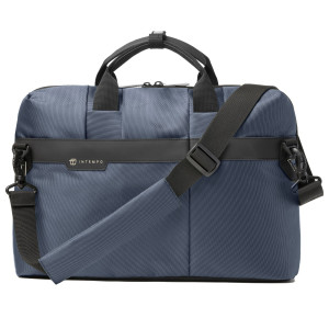BORSA OFFICE BAG JOB SLIM DIM.43X33X10CM TESSUTO TECNICO BLU INTEMPO COD. 9216JBL32