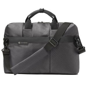 BORSA OFFICE BAG JOB SLIM DIM.43X33X10CM TESSUTO TECNICO ANTRACITE INTEMPO COD. 9216JBL34