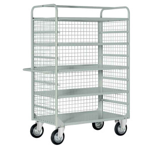 CARRELLO DA LAVORO 4 PIANI ESTRAIBILI CON SPONDE PORTATA 450KG COD. C064G