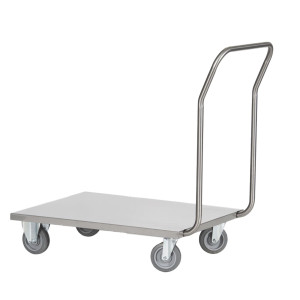 CARRELLO DA LAVORO CON PIANALE IN ACCIAIO INOX AISI 304 60X90X97CM COD. C207