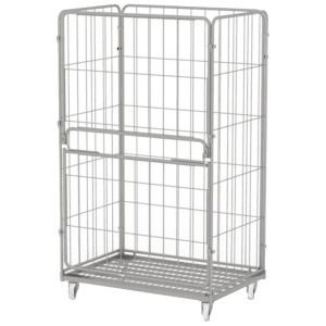 ROLL CONTAINER 4 SPONDE LATERALI CON 1 SPONDA A RIBALTA 120X80X198CM COD. C415