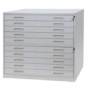PORTADISEGNI ORIZZONTALE A 10 CASSETTI PER FOGLI A0 METALLO 137X96X122CM COD. D7285