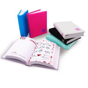 DIARIO FEMMINILE 12 MESI COPERTINA SOFT TOUCH IN COLORI ASSORTITI BLASETTI COD. 8014 CONFEZIONE DA 6