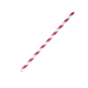 12 CANNUCCE STRIPES IN CARTA ROSSO/BIANCO BIG PARTY COD. 73603
