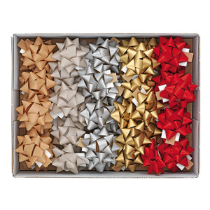 50 STELLE NASTRO CARTA ECOCOLOR 15MMXD6,5CM COLORI ASSORTITI NATALE BRIZZOLARI COD. 02467100
