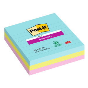 CF. 3PZ BLOCCO 70FG. POST-IT  SUPER STICKY 101X101MM RIGHE COSMIC 675-3SS-COS COD. 7100234643