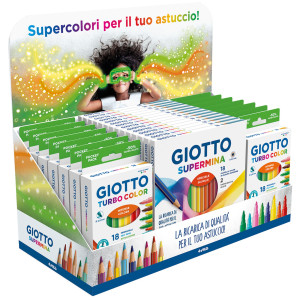 EXPO AST. 15PZ .SUPERMINA + AST. 14 PZ TURBO COLOR GIOTTO COD. F938300