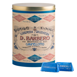 GIANDUIOTTI GUSTO CARAMELLO SALATO SCATOLA METALLO BARBERO-PRODOTTO STAGIONALE COD. METALGC