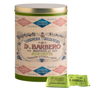 GIANDUIOTTI GUSTO PISTACCHIO IN SCATOLA DI METALLO BARBERO-PRODOTTO STAGIONALE COD. METALGP