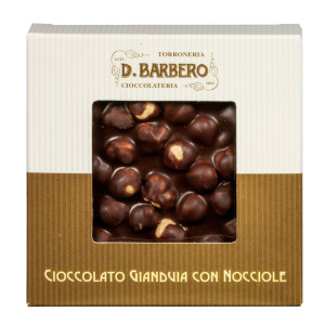 TAVOLETTA DI CIOCCOLATO GIANDUJA CON NOCCIOLE 120GR IN ASTUCCIO -STAGIONALE COD. NOCCG