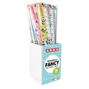 BARATTOLO 24 RIGHELLI 16CM FANCY IN FANTASIE ASSORTITE ARDA COD. R17DBAR