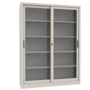 ARMADIO C/ANTE SCORREVOLI A VETRATA GRIGIO 1500X450X2000MM ARMET COD. S15A-V1212