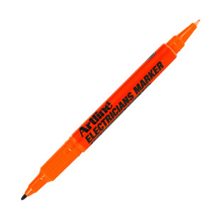 MARCATORE PERMANENTE A DOPPIA PUNTA 0,4-1MM PER ELETTRICISTI ARANCIONE ARTLINE COD. A ELFT/AR