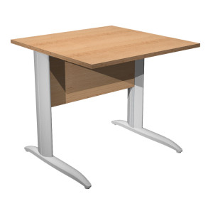SCRIVANIA LINEARE 80X80CM FAGGIO - FIANCHI GRIGIO ALLUMINIO EASY COD. 001K2/6/AA