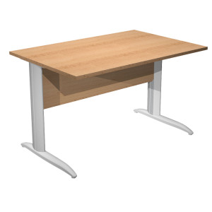 SCRIVANIA LINEARE 120X80CM FAGGIO - FIANCHI GRIGIO ALLUMINIO EASY COD. 004K2/6/AA