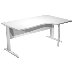 SCRIVANIA COMPACT DESTRO 160X60/80/100CM BIANCO FIANCHI GRIGIO ALL. EASY COD. 008K211/3/AA