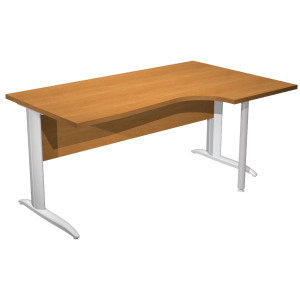 SCRIVANIA COMPACT DESTRO 160X60/80/100CM NOCE CHIARO/GRIGIO ALL. EASY COD. 008K211/4/AA