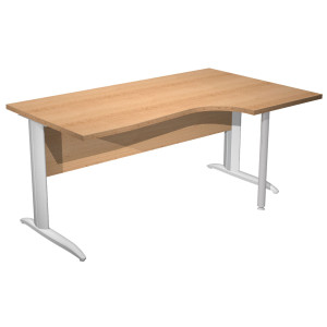 SCRIVANIA COMPACT DESTRO 160X60/80/100CM FAGGIO/GRIGIO ALL. EASY COD. 008K211/6/AA