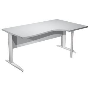 SCRIVANIA COMPACT DESTRO 160X60/80/100CM GRIGIO/GRIGIO ALL. EASY COD. 008K211/9/AA