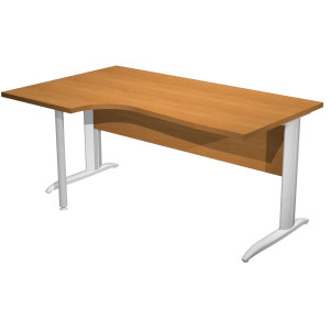 SCRIVANIA COMPACT SINISTRO 160X60/80/100CM NOCE CHIARO FIANCHI GRIGIO ALL. EASY COD. 009K211/4/AA