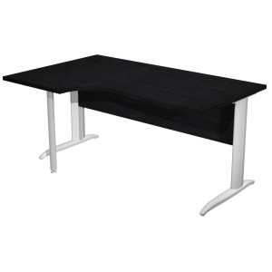 SCRIVANIA COMPACT SINISTRO 160X60/80/100CM NERO VENATO FIANCHI GRIGIO ALL. EASY COD. 009K211/8/AA