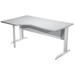 SCRIVANIA COMPACT SINISTRO 160X60/80/100CM GRIGIO FIANCHI GRIGIO ALL. EASY COD. 009K211/9/AA