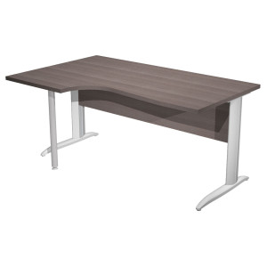 SCRIVANIA COMPACT SINISTRO 160X60/80/100CM FRASS. TOSC.FIANCHI GRIGIO ALL. EASY COD. 009K211/F/AA