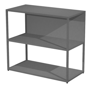 LIBRERIA BASSA A GIORNO 90X44CM - H80CM ANTRACITE - GAMBA ANTRACITE ESSENCE COD. 270-AF+RP4-T