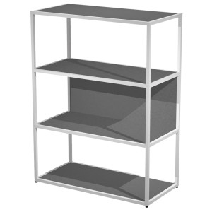 LIBRERIA MEDIA A GIORNO 90X44CM - H119CM ANTRACITE - GAMBA ANTRACITE ESSENCE COD. 280-AN+RP5-T