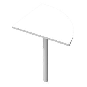 ANGOLARE 90  BIANCO + GAMBA SUPPORTO GRIGIO ALL. X SCRIVANIE EASY COD. 313+11AA_3