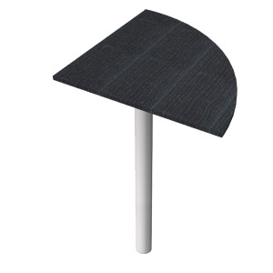 ANGOLARE 90  NERO VENATO + GAMBA SUPPORTO GRIGIO ALL. X SCRIVANIE EASY COD. 313-11AA_8