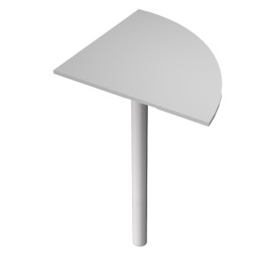 ANGOLARE 90  GRIGIO + GAMBA SUPPORTO GRIGIO ALL. X SCRIVANIE EASY COD. 313-11AA_9
