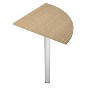 ANGOLARE 90  ROVERE + GAMBA SUPPORTO GRIGIO ALL. X SCRIVANIE EASY COD. 313-11AA_C