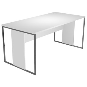 SCRIVANIA SINGOLA 160X80CM BIANCO - GAMBA BIANCO - ESSENCE COD. 413-3-AN
