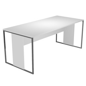 SCRIVANIA SINGOLA 180X80CM BIANCO - GAMBA BIANCO - ESSENCE COD. 415-3-AN