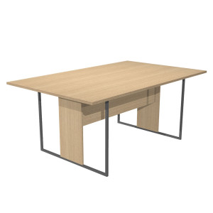 SCRIVANIA SINGOLA 180X80CM ROVERE - GAMBA ANTRACITE - ESSENCE COD. 415-C-AF