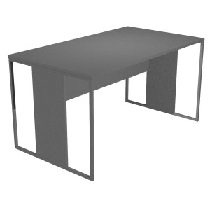 SCRIVANIA SINGOLA 180X80CM ANTRACITE - GAMBA ANTRACITE - ESSENCE COD. 415-T-AF