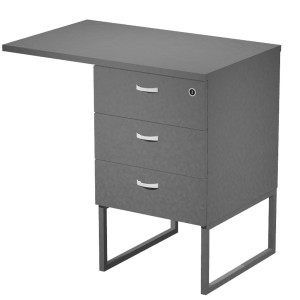 CASSETTIERA 3 CASS. ANTRACITE CON SUPPORTO METAL ANTRACITE E TOP - ESSENCE COD. 419MET+TOP80/T-AF