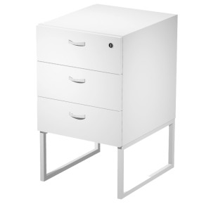CASSETTIERA 3 CASS. BIANCO CON SUPPORTO METAL BIANCO - ESSENCE COD. 419MET/3-AN