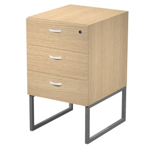 CASSETTIERA 3 CASS. ROVERE CON SUPPORTO METAL ANTRACITE - ESSENCE COD. 419MET/C-AF
